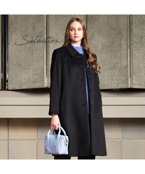 Selection】ピュアカシミヤ ステンカラーコート （ステンカラーコート