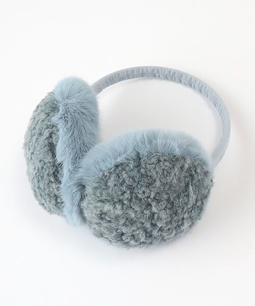 ファーMix コンパクト イヤマフ 無地 （ネックウォーマー・イヤーマフ