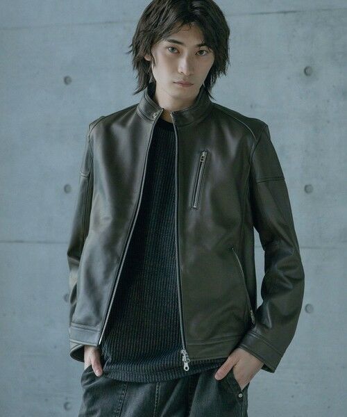 セール】 SHEEP LEATHER/シープレザー シングルライダースジャケット