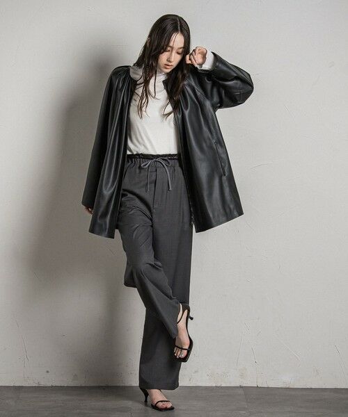 セール】 EGGレザーライクブルゾン （テーラードジャケット）｜MAYSON