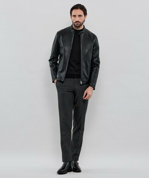 Weather proofed Leather】レザーシングルライダースジャケット