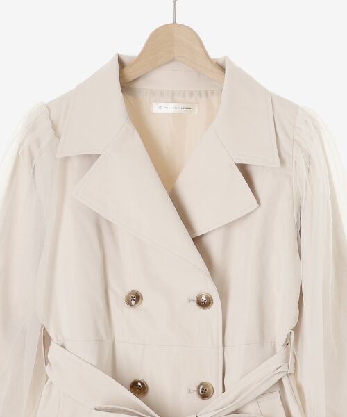 セール】 チュールレイヤードトレンチコート （トレンチコート