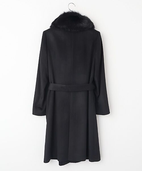 セール】 カシミヤ100％コート（ベルト付き） （ステンカラーコート