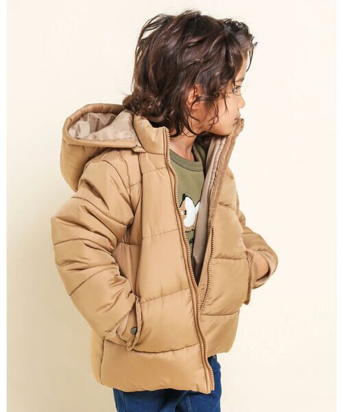 セール】 撥水 2WAY フード 取り外し 中綿 コート (90~130cm