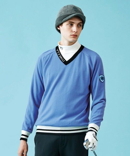 セール】 【MEN】【手洗い可】裏地付き Vネックニット （ニット