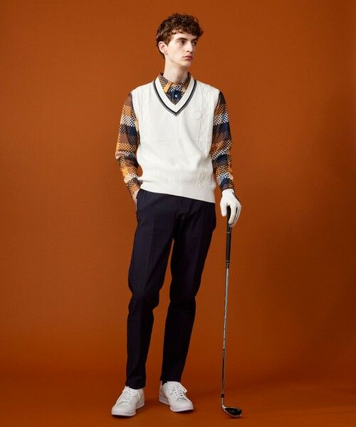 セール】 【MEN】【洗える】ケーブル柄 ニットベスト （ベスト）｜23区