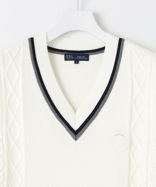 セール】 【MEN】【洗える】ケーブル柄 ニットベスト （ベスト）｜23区