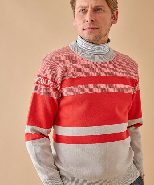 セール】 【MEN】【洗える】カラーブロック 裏付き ニット （ニット