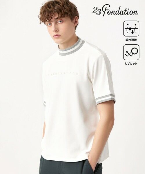 23Fondation】【吸水速乾/UVケア】ライトダンボール モックネック