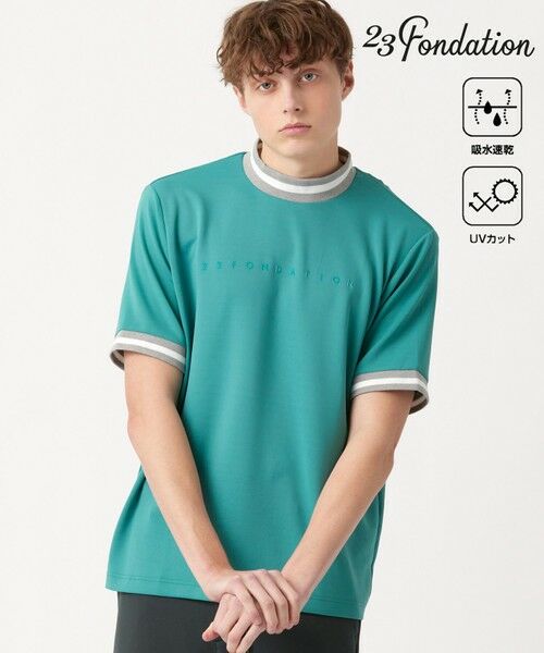 23Fondation】【吸水速乾/UVケア】ライトダンボール モックネック
