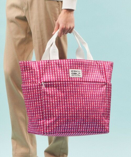 セール】 【UNISEX】オリジナルギンガムチェック ロッカーバッグ 軽量