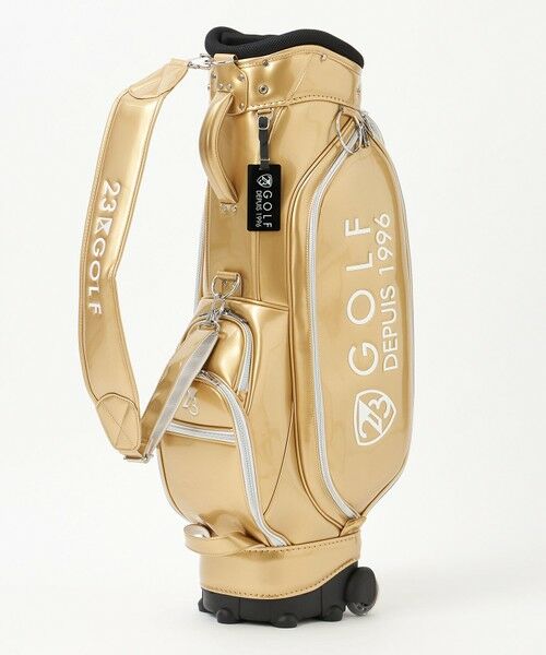 セール】 【UNISEX】エレガントエナメルキャディバッグ キャスター付き