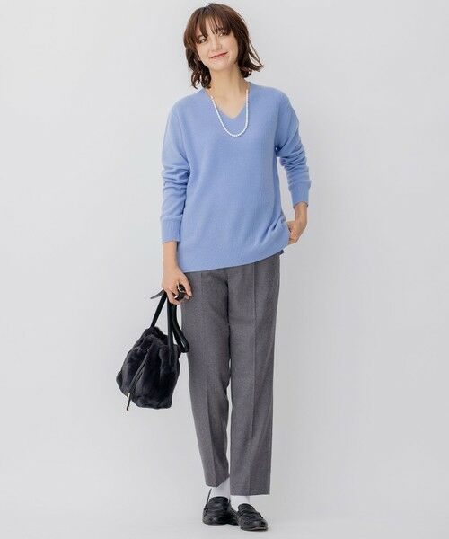 セール】 【WEB限定】カシミヤブレンドバルキー Vネック ニット