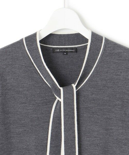 洗える】ウーステッドウール ボウタイ ニット （ニット・セーター