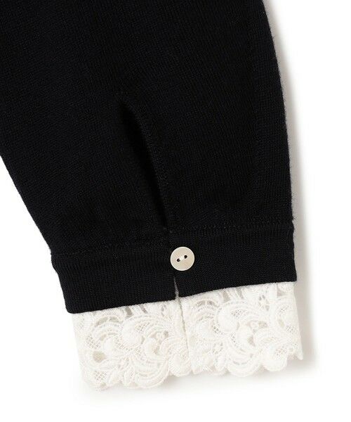 洗える】エンブロイダリー 襟デザイン ニット （ニット・セーター