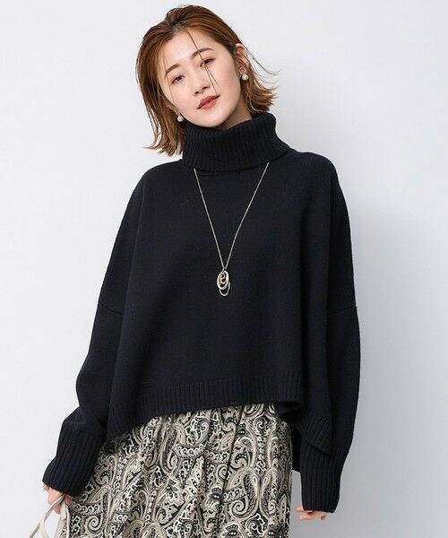 セール】 【洗える】ウールカシミヤ ニットポンチョ （ニット