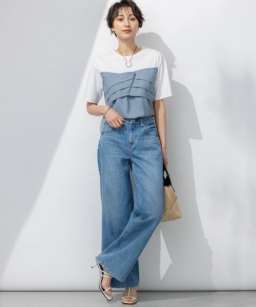 RED CARD TOKYO×23区/VERY3月号掲載】デニム ライン ワイドパンツ