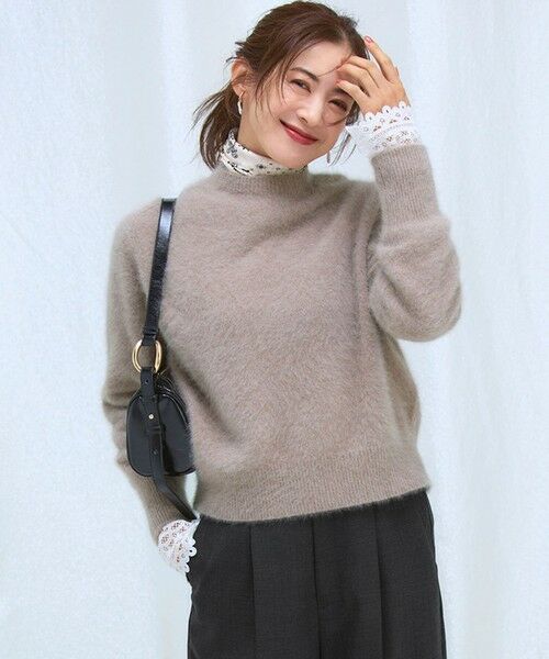 フォックスカシミヤファー ショート丈 ニット （ニット・セーター