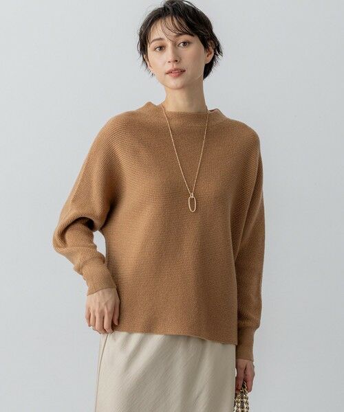 セール】 【洗える】ウールカシミヤラメ ドルマンスリーブ ニット