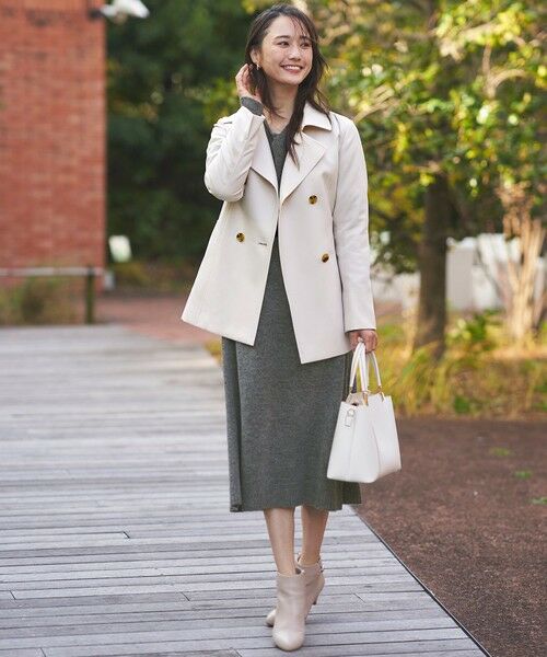 セール】 【洗える】ベーシックハーフ トレンチコート （トレンチ