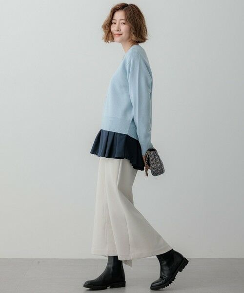 セール】 【Oggi2月号掲載/洗える】ウールカシミヤ Vネック ニット