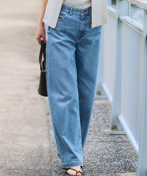 一部先行予約/見上愛さん着用/接触冷感】23区DENIM サマー ストレート