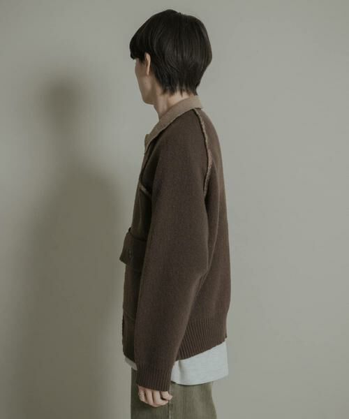 セール】 バイカラーニットジップブルゾン （ブルゾン）｜SENSE OF