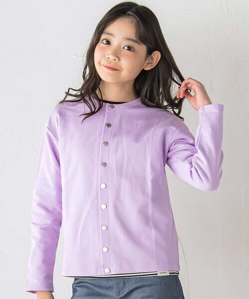 WEB限定/スララク】ずっと一軍！スナップボタンカーディガン(100~160cm