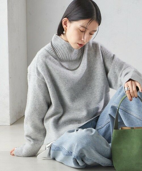 セール】 〈手洗い可能〉7G ウール カシミヤ ハイネック プルオーバー