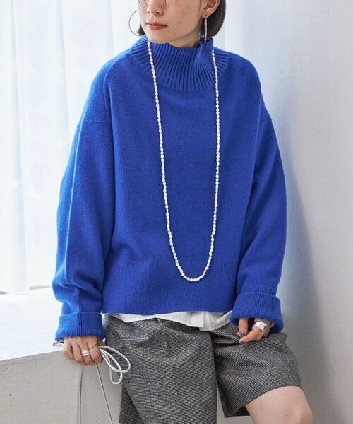 セール】 〈手洗い可能〉7G ウール カシミヤ ハイネック プルオーバー