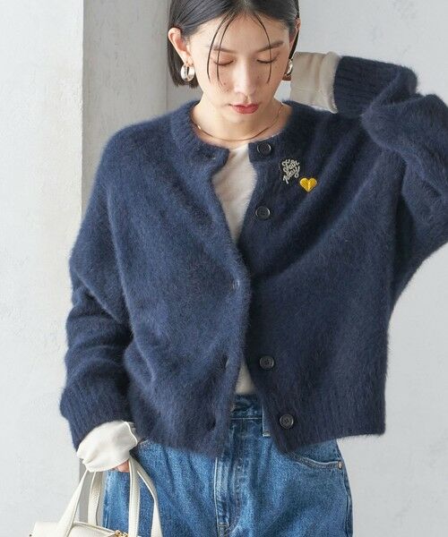 セール】 〈手洗い可能〉 FOX クルーネック カーディガン