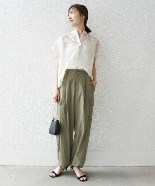 SHIPS any:〈手洗い可能〉エンブロイダリー レース シアー フレンチ