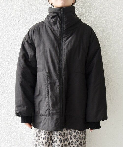 セール】 【WEB限定】SHIPS any: 中綿 ダブル ジップ スタンド