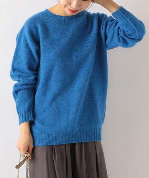 SHIPS any別注】Harley of Scotland: シェットランド クルーネック