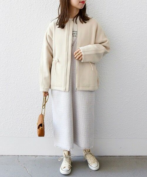 セール】 SHIPS any:〈UVカット〉ノーカラー フロント ジップ