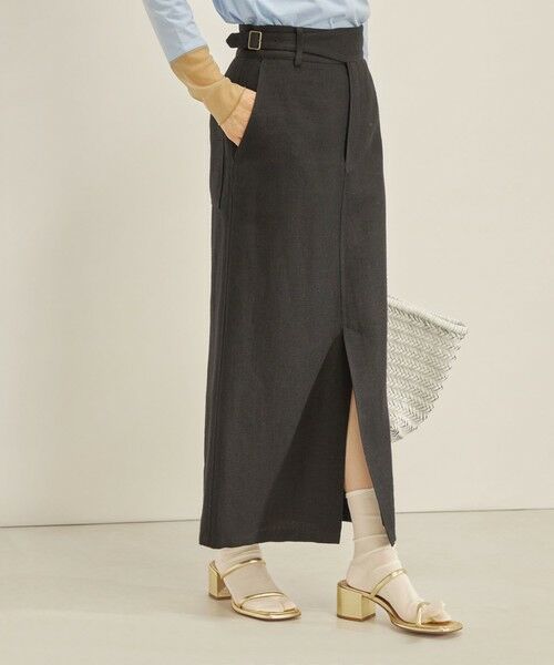 セール】 MANTECO 麻混 タイト ロング スカート◇ （ミニ・ひざ丈