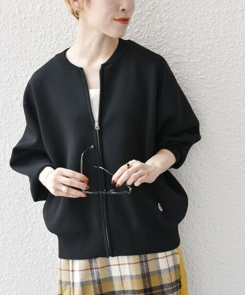 WEB限定】SHIPS any:〈洗濯機可能〉ジップアップ ニット ブルゾン