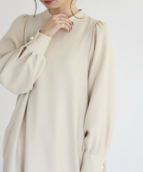 セール】 quaranciel: ウール サキソニー ハイネック ワンピース