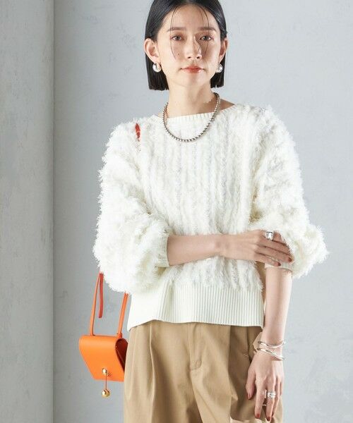 セール】 〈手洗い可能〉前後 2WAY ドルマン フリンジ プルオーバー