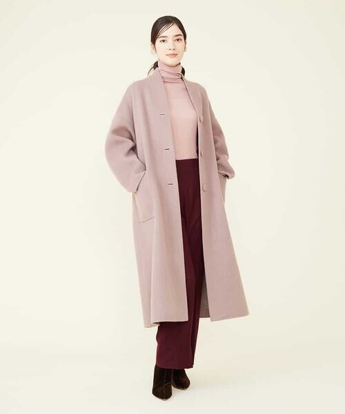 セール】 スタンドカラーウールロングコート （その他アウター