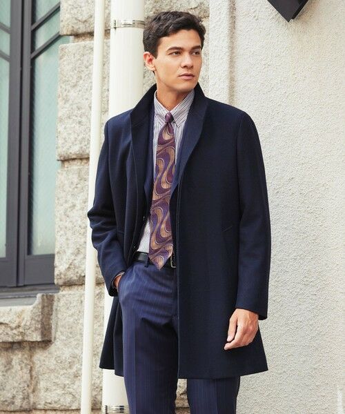 セール】 【新色登場】ウールカシミヤウーステッドスタンドカラー