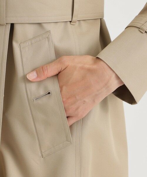セール】 コットンシルクギャバジン ライナー付きトレンチコート【はっ