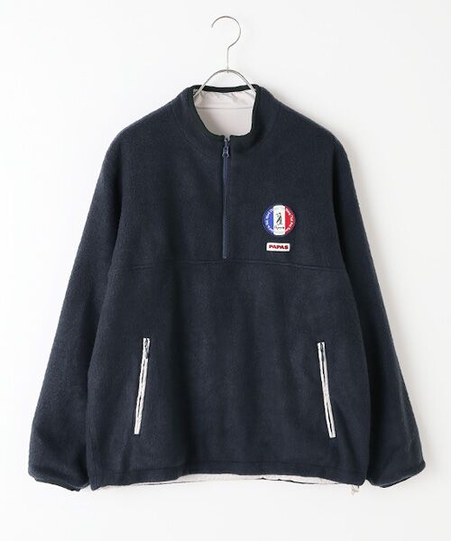 セール】 ハーフジップリバーシブルブルゾン （ブルゾン）｜PAPAS