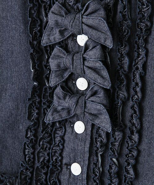 セール】 コンパクトデニムフリルジャケット （Gジャン・デニム