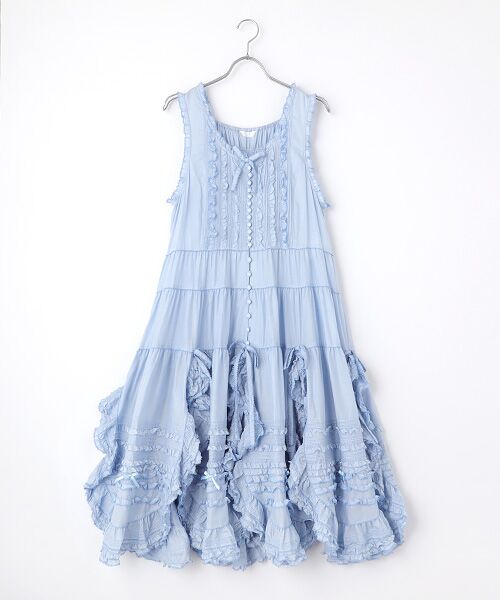 セール】 花びらフリル使いローンタブリエドレス （その他トップス