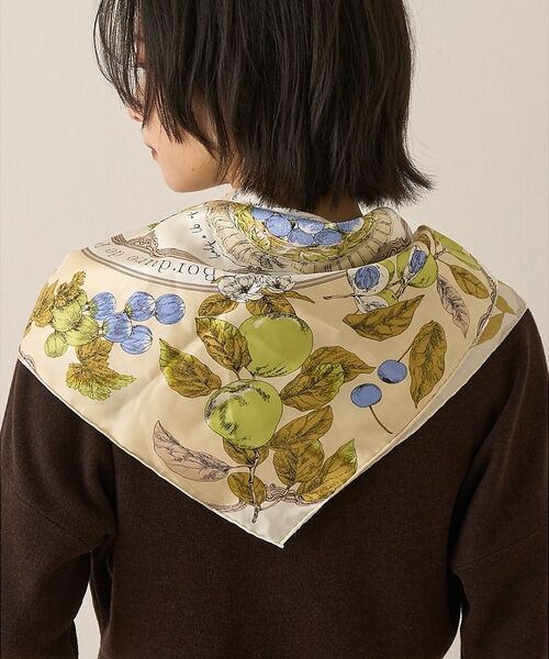 manipuri/マニプリ】アンティークレシピ スカーフ 65×65 （バンダナ