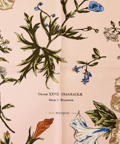 manipuri / マニプリ】フラワーブーケシルクスカーフ （バンダナ