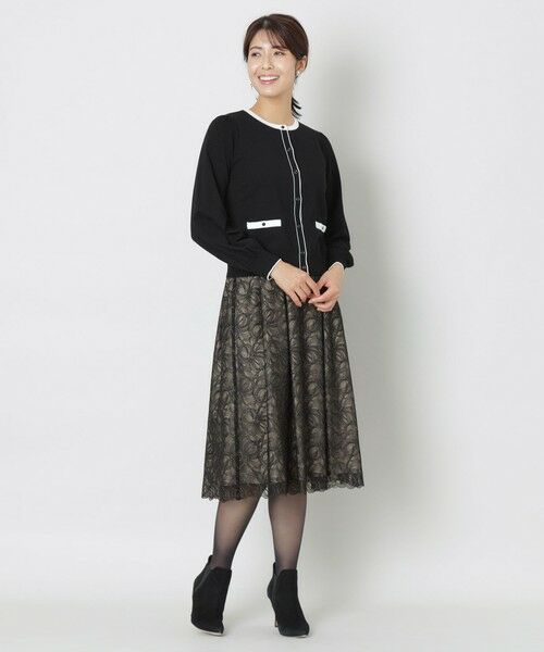 セール】 【L】リボン刺しゅう チュールスカート （ロング・マキシ丈