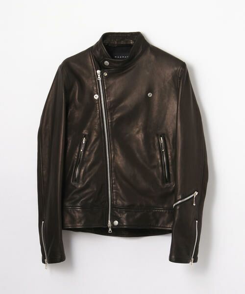 セール】 ラムレザー ライダースジャケット （レザーブルゾン