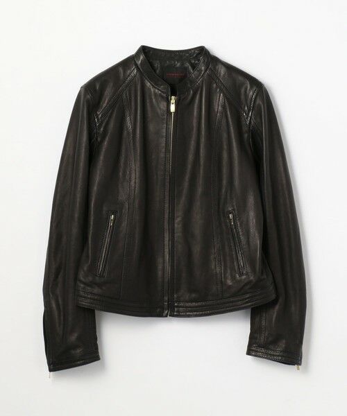 セール】 ラムレザー ジップアップブルゾン （レザーブルゾン